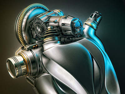 Acura Heart Engine 3d acura alekscg cgi cyborg engine future heart kuskov maya metal render