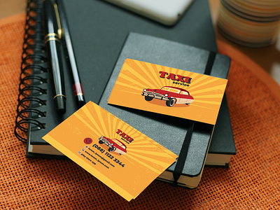 Taxi business card Retro car adobe illustrator business card business card in retro style cars design graphic design illustration retro car retro style taxi taxi service taxi service business card