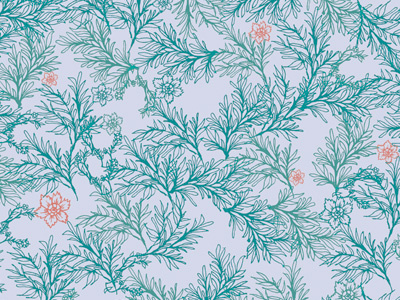 Blue Grass hand drawn pattern repeat surface design