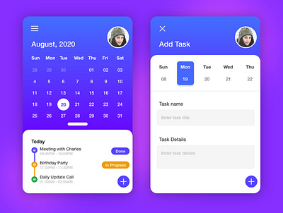 Task Schedule Redesign adobexd concept design india ux ux design vector xd