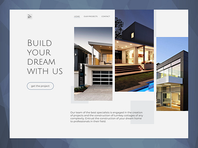 Website Design for a Construction Company design landing page minimalism ui ux web design
