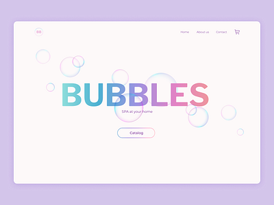 Bubbles Web Design design graphic design minimalism ui ux web design
