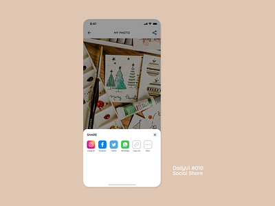 Social Share | DailyUI 010 dailyui design figma mobile social share ui ux