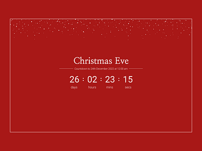 Countdown Timer | DailyUI 014 christmas countdown dailyui design figma ui ux web design