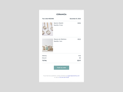 Email Receipt | DailyUI 017