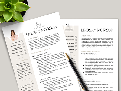 Resume Templates for Real Estate Agent. Canva branding canva resume canva template clean designer resume editable in canva graphic design modern modern real estate professional resume real estate template realtor resume