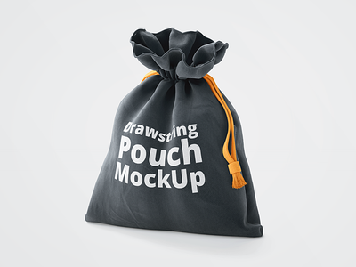 3D Drawstring Pouch Free Mockup