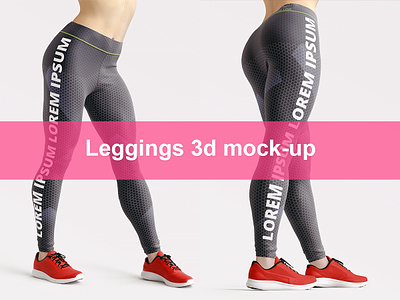 Leggings 3d Mockup 3d fabric fitness girl leggings leggings mockup mock up printful