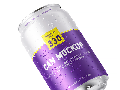 330ml Can Mock-up Set 330ml beer beverage branding can can mockup coke cola drink energy label mockup soda