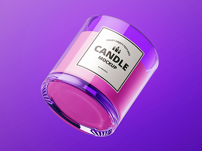 Candle in Glass Mock-up