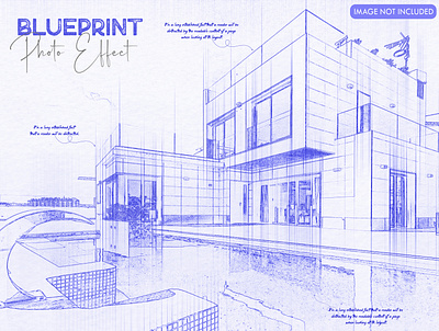 Blueprint Photo Effect sketch