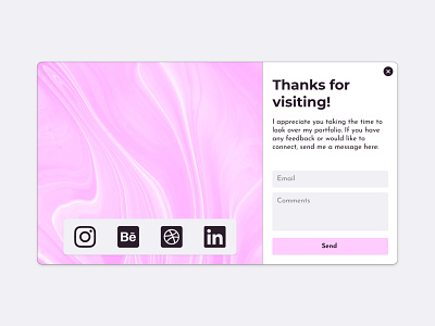 Day 16 - Pop-Up/Overlay branding dailyui dailyuichallenge design form graphic design message mockup modal overlay pop up product design send social media text ui uiux user interface ux design web design