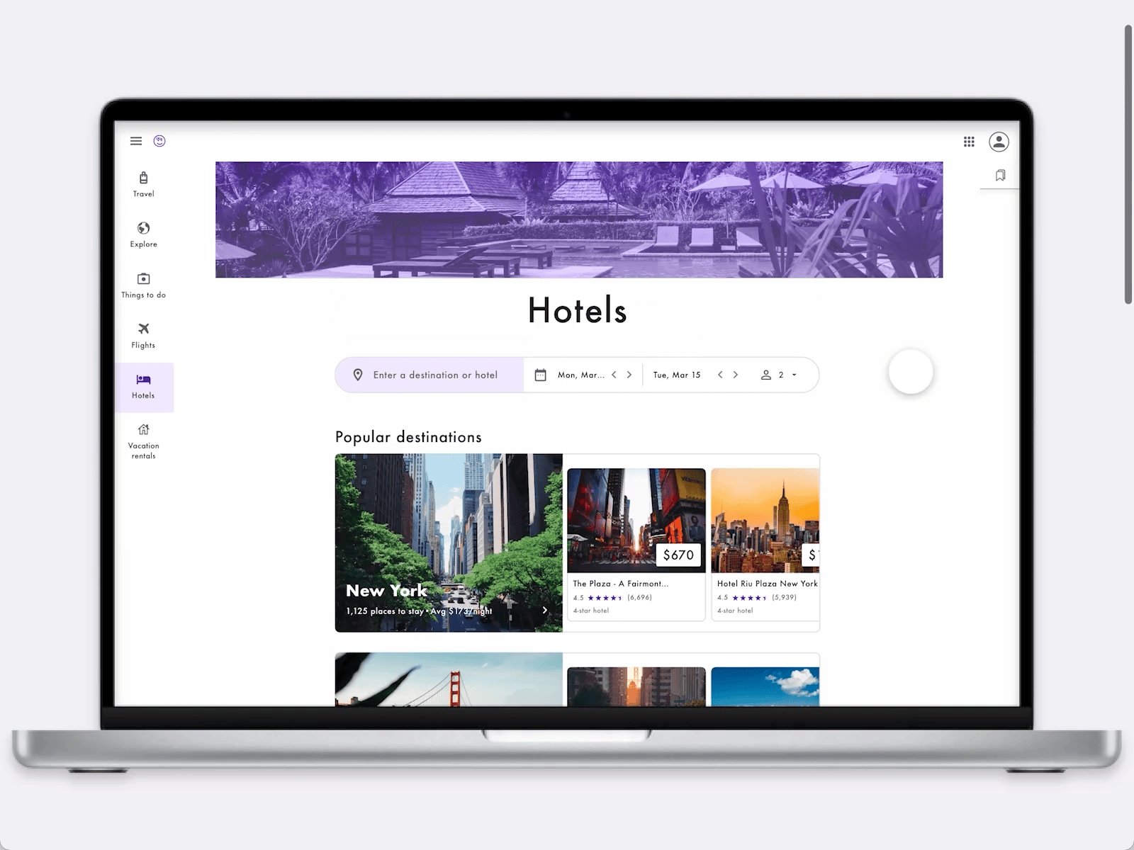 Day 67 - Hotel Booking booking branding dailyui dailyuichallenge design fly graphic design hotel mockup picture plan pricing product design schedule travel trip ui vacation web design website