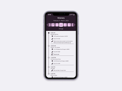 Day 79 - Itinerary activity app branding calendar call checklist dailyui dailyuichallenge date design edit graphic design itinerary link location plan planning product design schedule ui