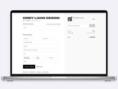 Day 82 - Form branding cart checkout clothing dailyui dailyuichallenge design discount email form graphic design information links pricing product design shipping ui ui design web design website
