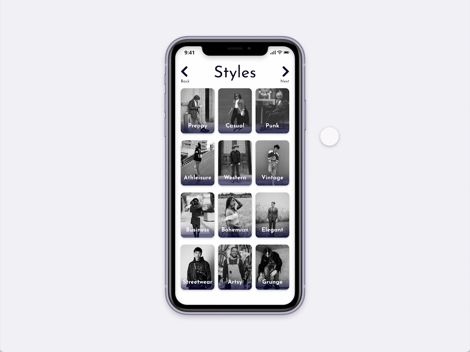 Day 99 - Categories app design application branding choice choose clothing color colors dailyui dailyuichallenge design fashion graphic design onboarding product design save select style ui ui design