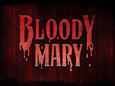 Bloody Mary - Spooky Games Kids Play Series 1/3 design dripping halloween spooky type typestyles vector