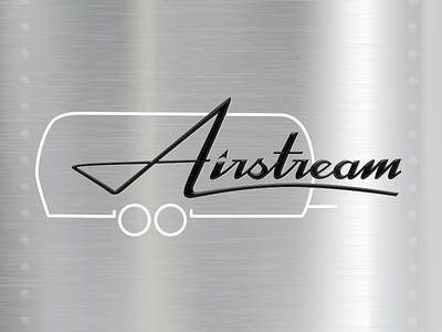 Airstream Logotype camping illustration logo logotype rv script travel typography