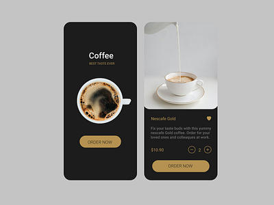 Coffee mobile app UI ui