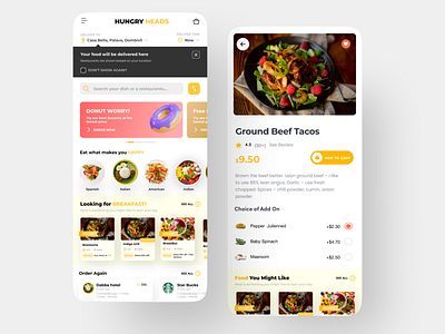 Food delivery app by Ashwin Pradeep on Dribbble