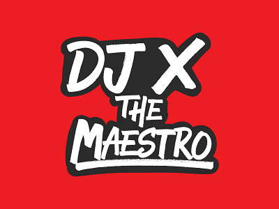 Proposed Logo for DJ That Didn't Make the Cut v3 Red branding design graphicdesign handlettering lettering logo type typography