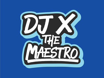 Proposed Logo for DJ That Didn't Make the Cut v3 Blue branding design dj dj logo graphic design lettering logo type typography vector