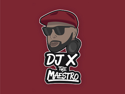 Final Logo for DJ X The Maestro - Maroon