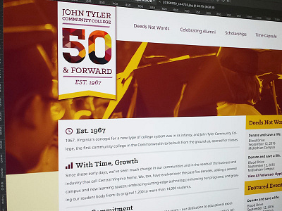 50th Anniversary Site - Draft 50th anniversary college logo school website