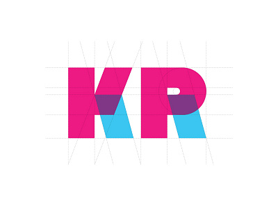 Just K & R with the same parts blue bold design graphicdesign letters magenta modern sans type typedesign typeface uppercase