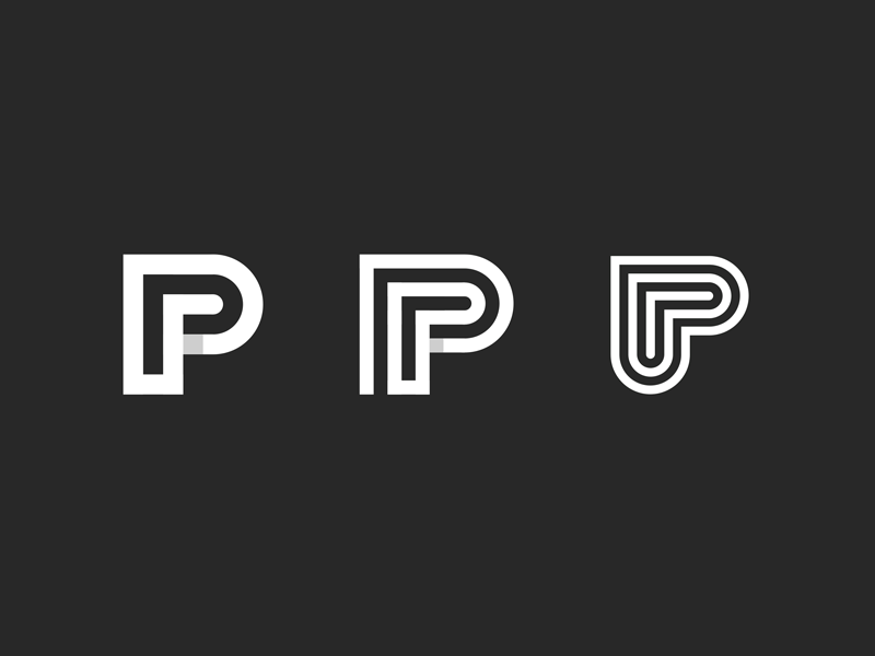 Letter P love shadow graphicdesign logodesign labyrinth maze paragraph modern lines logo p letter
