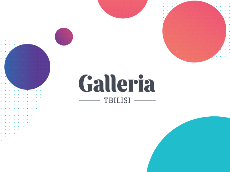 Logotype for Galleria Tbilisi dots galleria logo logodesign logotype mark modern tbilisi typography