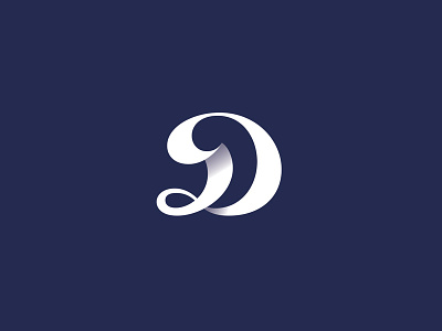 Dynamic D d dynamic letter logo logotype monogram ribbon typography
