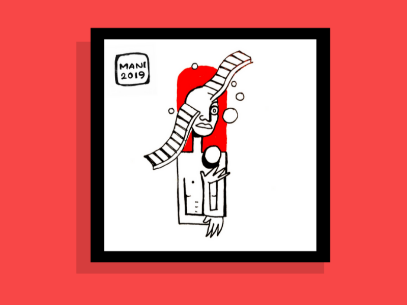 intrusive thoughts sticker art simple surreal painting paper ink digital sketch illustrations