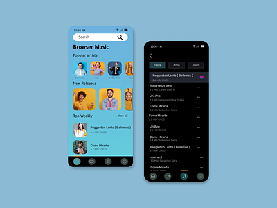 Music Apps and song list application blue chat desinger digital drak figma motion music music apps neon player playlist app song song list ui ui desing