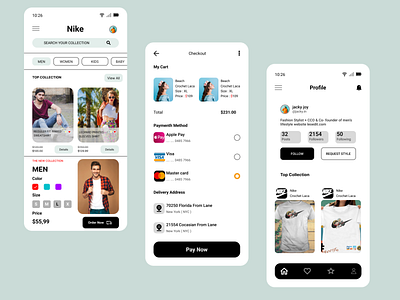 Fashion Mobile App UI