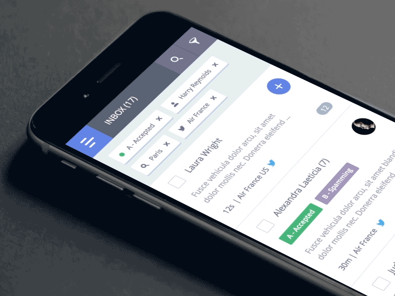 Sleek • Social Inbox App app inbox message mobile sleek social