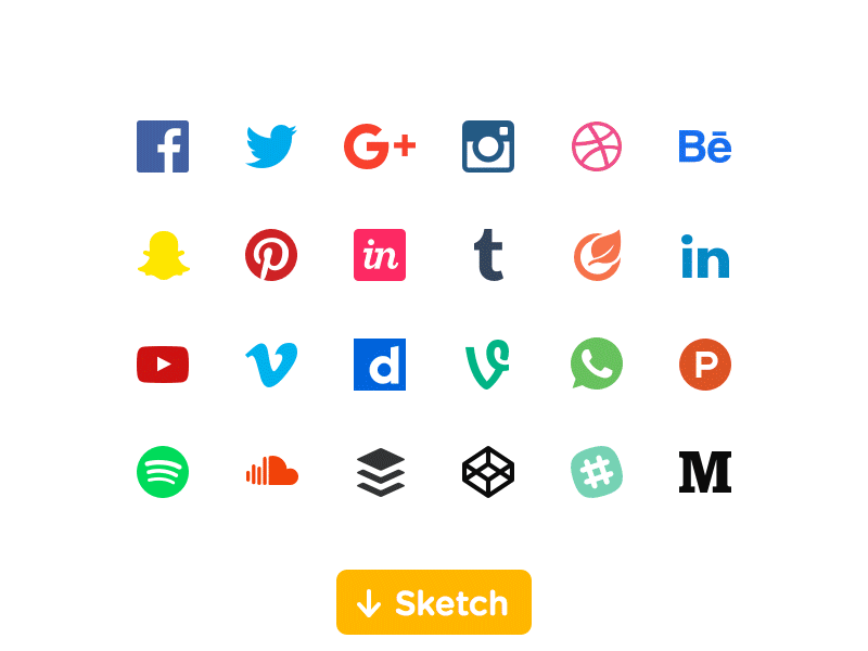 50 Free Flat Icons (Sketch & Illustrator) 2015 color download flat free freebie icons illustrator pixel perfect set sketch social