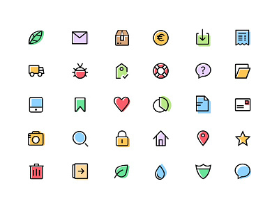 Icons Set - Agriconomie color icons set