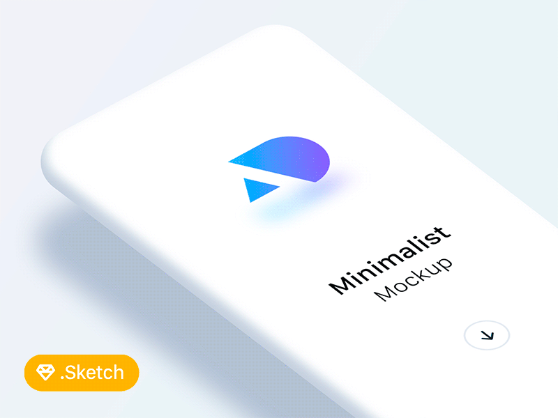 Free minimalist phone mockups for Sketch (v. Light)