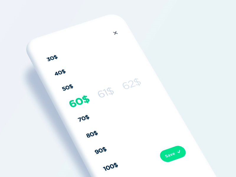 Number picker - UI concept 1