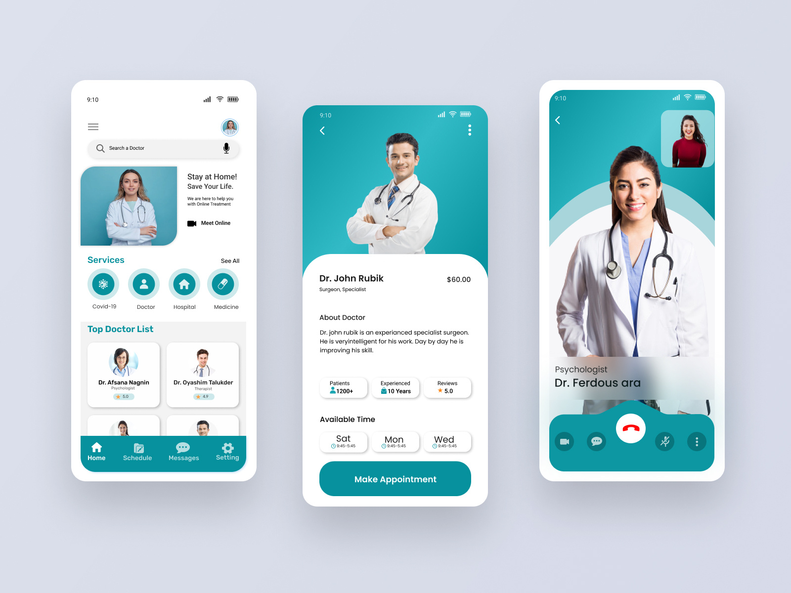 Doctor Appointment App by Most. Salma Khatun on Dribbble