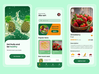 Food Delivery App delivery app food food and drink food app food delivery food delivery app food delivery service food order fruit fruit app groceries grocery app juice app minimal mobile app mobile ui design order ui design ui ux design vegetable