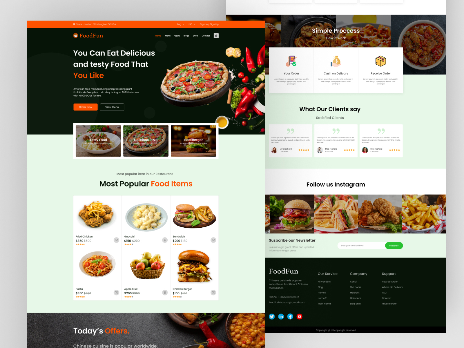 Food Delivery Landing Page by Salma Sarkar on Dribbble