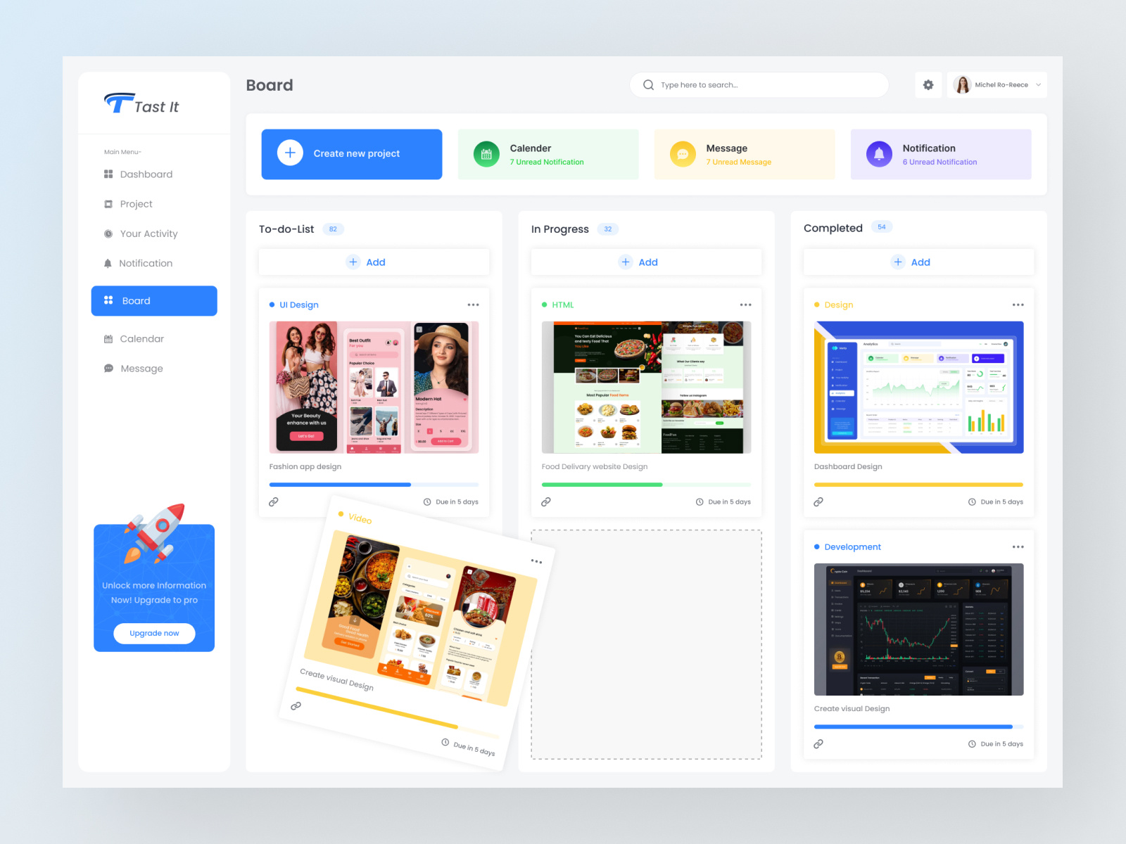 Task Management Dashboard by Most. Salma Khatun on Dribbble
