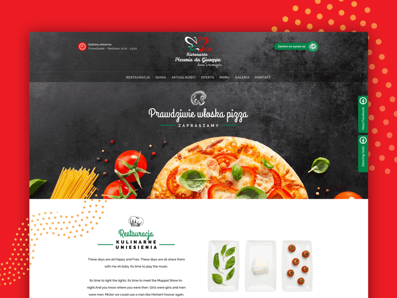 Restaurant website design food restaurant ui ui design ux ux design webdesign