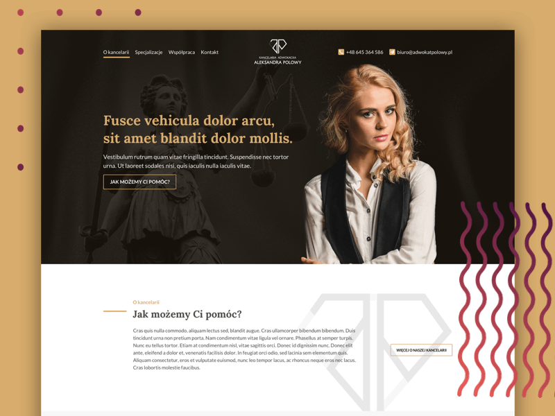 Lawyer's website design lawyer logo ui ui design ux ux design webdesign