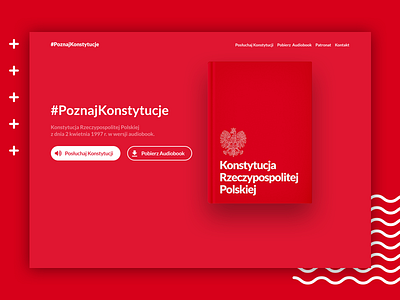 #PoznajKonstytucje audiobook project audiobook design landing page product page ui ui design ux ux design webdesign