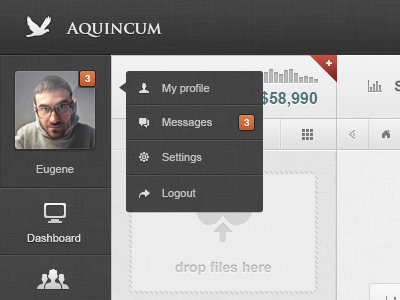 Aquincum project admin admin template backend control panel ui