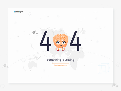 EduApps Error 404 Page app branding design illustration interaction design product design ui ux