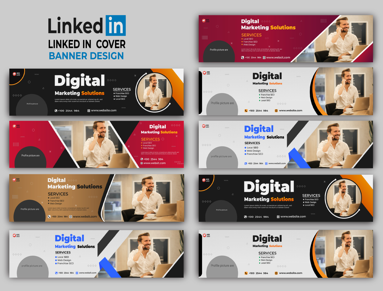 Linkedin Cover Design or Web Banner template by Md Moniruzzaman on Dribbble